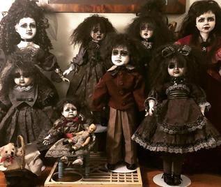 Gothic Girls & Guys Porcelain Doll Repaints by Geri G. Taylor
